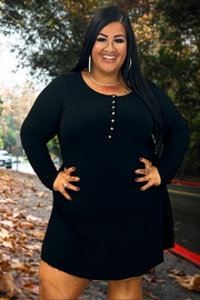 88 SLS-R {When You Notice} Black A-Line Dress PLUS SIZE 1X 2X 3X