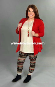 Bt-B Snowflake Print Comfy Knit Pants Bottoms