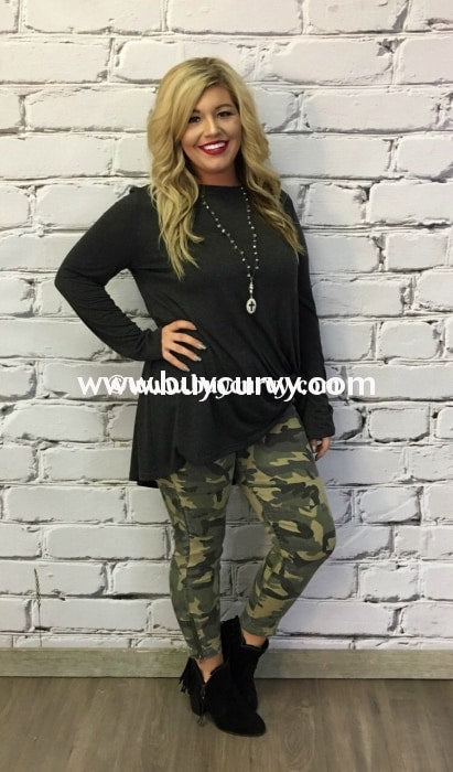 Bt-M Umgee Olive Camo Zipper Detail Pants With Pockets Sale!! Bottoms