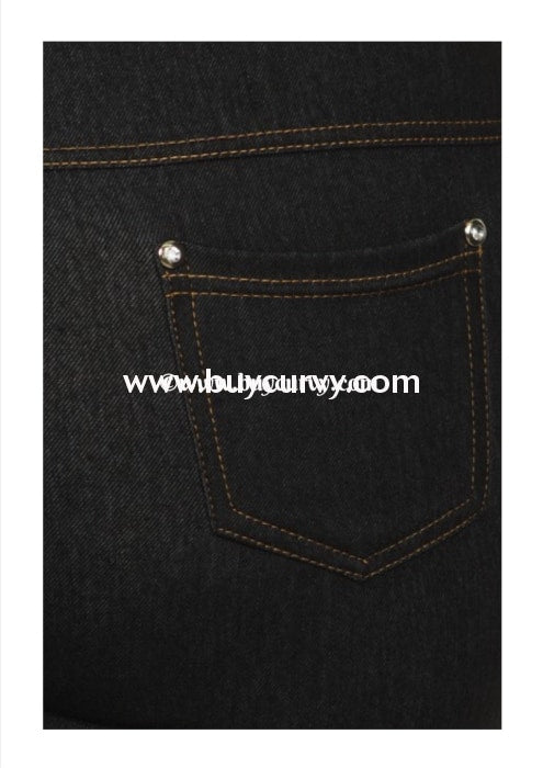 Bt- U Black Jeggings With Rhinestone Button Detail Sale! Bottoms