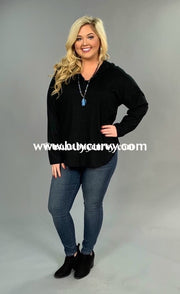 Hd-E {Such A Cutie} Black V-Neck Hi-Lo Sale!! (Runs Small) Hoodies