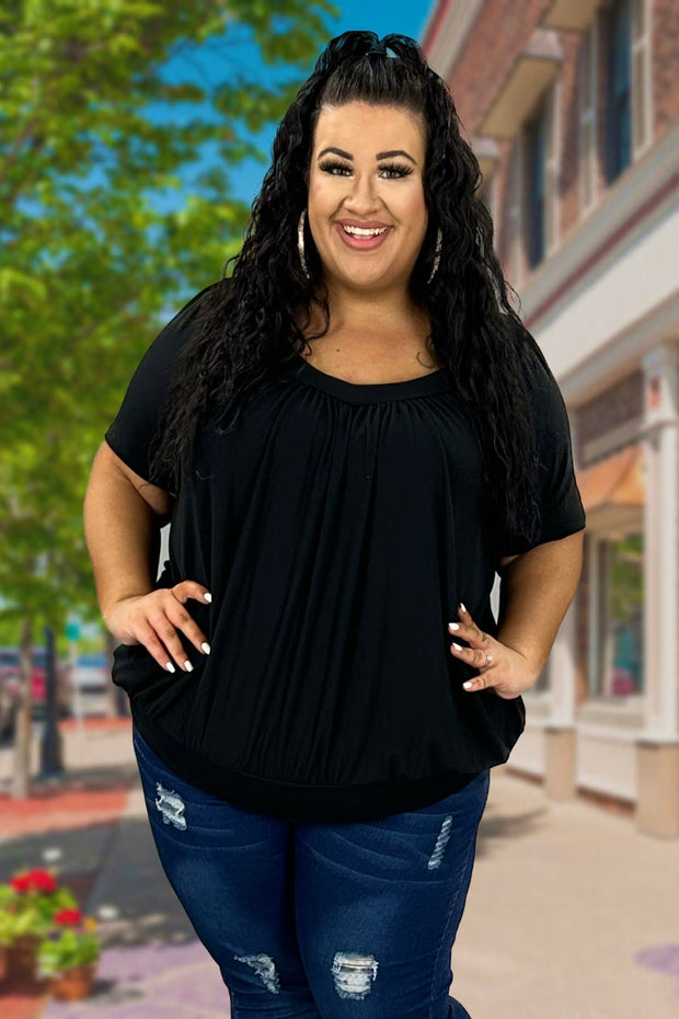 95 SSS-E {The Best Of The Best} Black V-Neck Top PLUS SIZE 1X 2X 3X