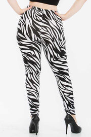 SALE!! BT-99 {Zebra Run} Zebra Print Leggings PLUS SIZE 1X 2X 3X