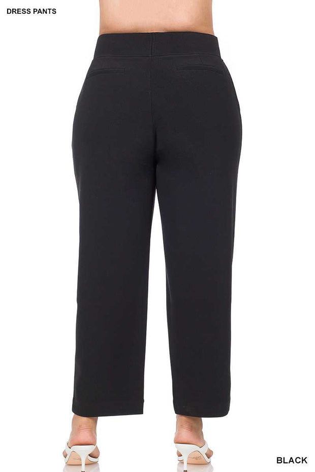 SALE!! BT-99 {Superior Staple} Black Pants w/Pockets  PLUS SIZE 1X 2X 3X