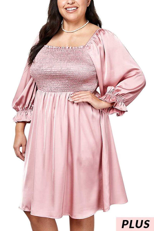 SALE!! 37 SQ-A {Party Dreams} Rose Smocked Dress PLUS SIZE 1X 2X 3X