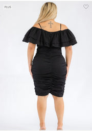 SALE!! LD-R {Living For It} Black Lined Bodycon Dress PLUS SIZE 1X 2X 3X