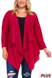 22 OT-B   {Playful Playlist} Magenta Cardigan PLUS SIZE XL 2X 3X