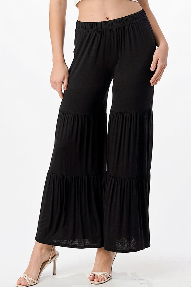 SALE!!  BT-H {Love Me Back} Black Tiered Pants PLUS SIZE XL 2X 3X