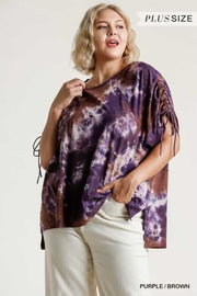 95 PSS-G {Leaves Fall} UMGEE Tie Dye Top PLUS SIZE XL 1X 2X