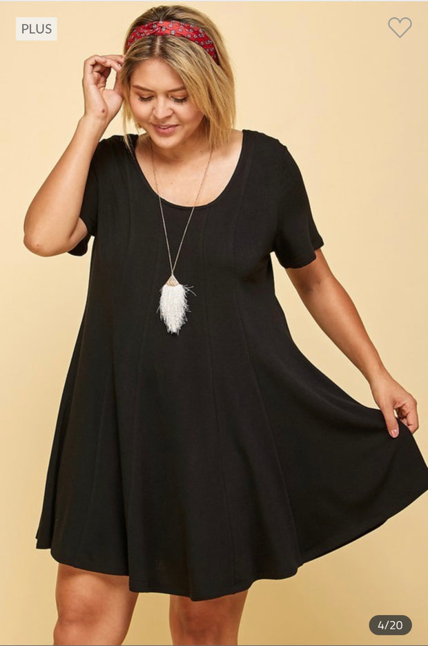 SALE!! 90 SSS-C {Cafe Date} Black Dress PLUS SIZE 1X 2X 3X