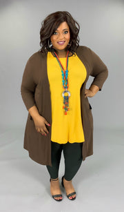 SALE!! OT-O {Free Falling} BROWN Slouchy Pocket Cardigan