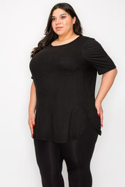 SALE!! 18 SSS {All You Ever Wanted} Black Scoop Neck Tunic  EXTENDED PLUS SIZE 4X 5X 6X