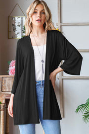 24 OT {Out Of The Shadows} Black 3/4 Sleeve Cardigan PLUS SIZE 1X 2X 3X