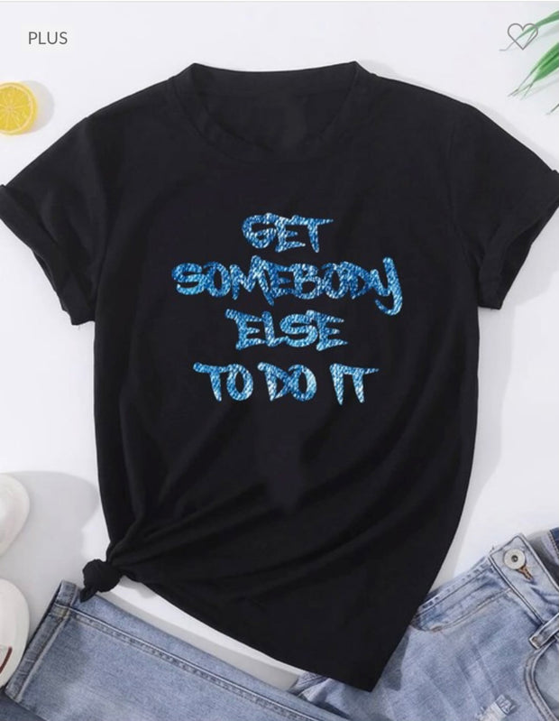 SALE!! 66 GT-M {Get Somebody Else To Do It} Black Graphic Tee PLUS SIZE 1X 2X 3X