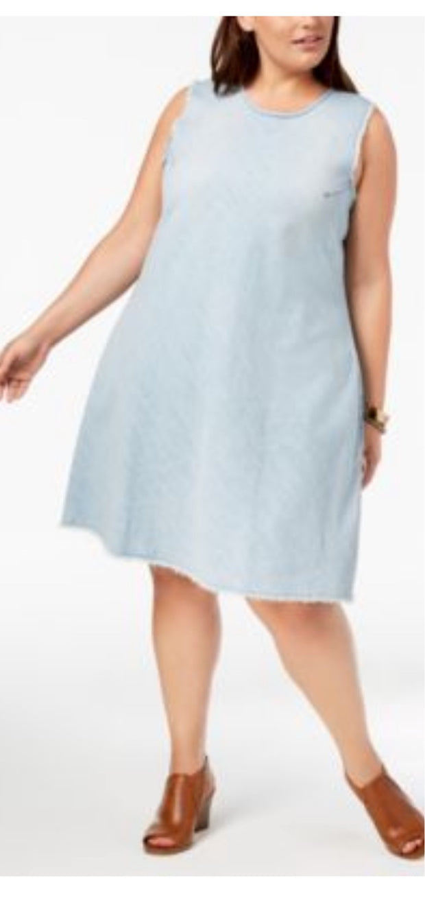 SALE!! LD-M  M-109 {Style & Co}  Lt. Blue Denim Dress Retail $74.50 PLUS SIZE 18W