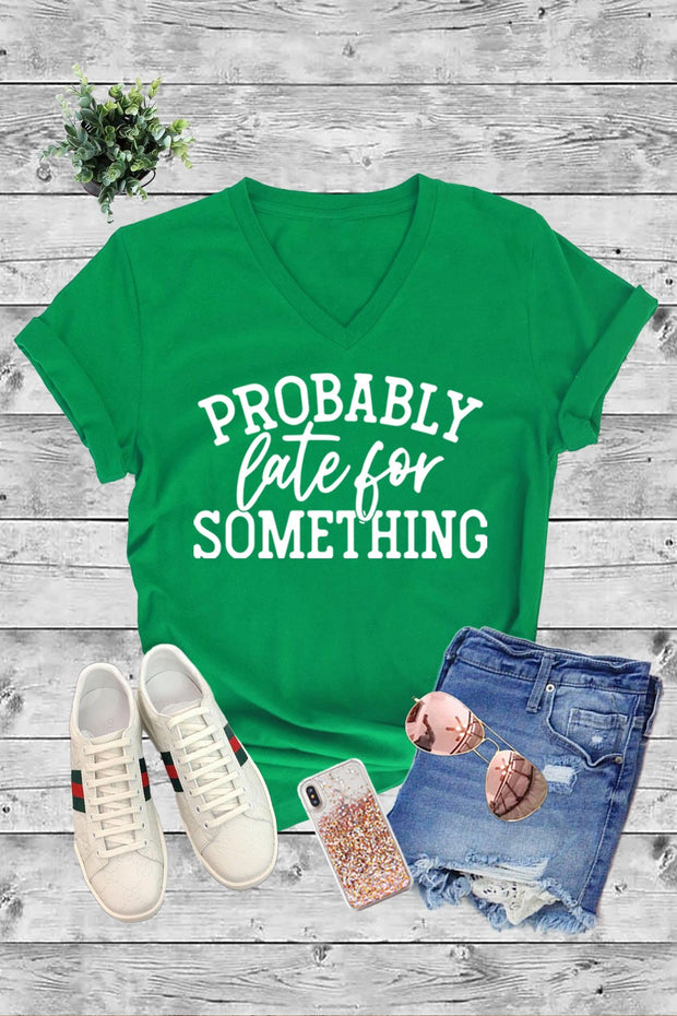 SALE!! 31 GT {Probably Late For Something} Green Graphic Tee PLUS SIZE XL 2X