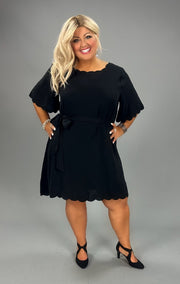 SALE!! 50 SSS-C {Sweet Sophisticate} Umgee Black Belted Dress PLUS SIZE XL 1X 2X