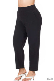 SALE!! BT-99 {Superior Staple} Black Pants w/Pockets  PLUS SIZE 1X 2X 3X