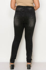 SALE!! BT {Vocal Side Bling} Black Denim Jeans w/Rhinestones PLUS SIZE XL 2X 3X