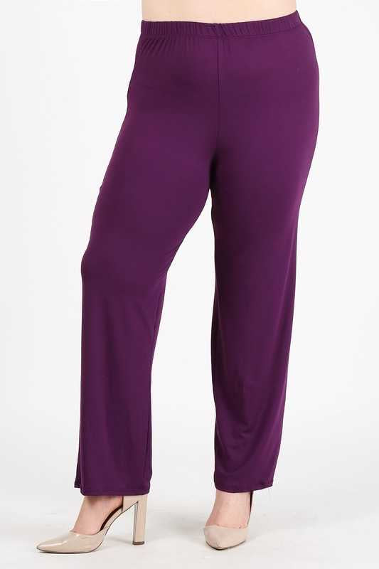 SALE!! LEG -50   {Taking Time To Love} Plum Loose Fit Pants PLUS SIZE 1X 2X 3X