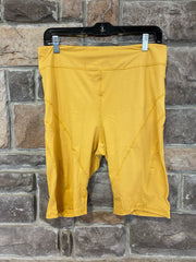 SALE!! LEG-91 {Must Ride} Mustard Bike Shorts W/ Back Key Pocket PLUS SIZE 1X 2X 3X