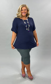 SALE!! 66 SSS-G {Simplistic Ideas} NAVY V-Neck PLUS SIZE 1X 2X 3X