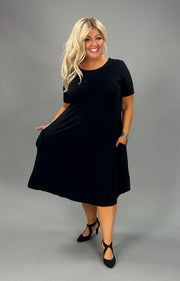 SALE!!  31 SSS-A {Taste And Style} Black Dress w/Pockets PLUS SIZE 1X 2X 3X