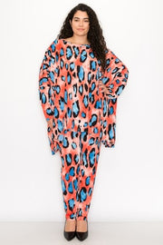 SALE! 17 SET-Z {Grand Entrance} Red Orange Leopard Set PLUS SIZE 3X 4X 5X