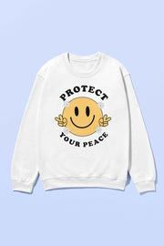 SALE!! 41 GT {Protect Your Peace} Ivory Graphic Sweatshirt PLUS SIZE 1X 2X 3X