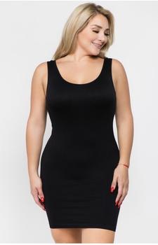 TANK {Better Shape Up} X-Long BLACK Spandex Shaper Tank