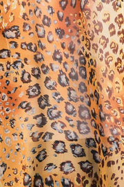 SALE!!  OT-Z {Basic Instincts} Gold/Rust Sheer Leopard Cardigan PLUS SIZE 1X 2X 3X