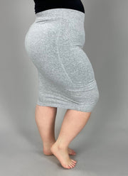 SALE!! BT-A {Comfy Look} Gray Stretch Pencil Skirt PLUS SIZE XL 2X 3X