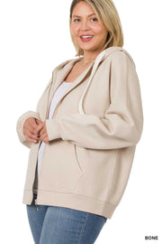 SALE! 20 OT-J {Warm & Fuzzy} BONE Zip Jacket PLUS SIZE 1X 2X 3X