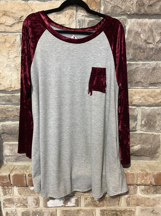 SALE!! GT-C Gray/Burgundy Velvet with  Alabama State Patch  FLASH SALE!!