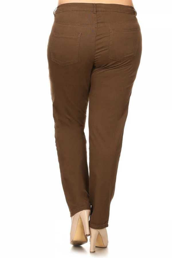 SALE!! LEG-V {Trendy Traveler} Brown Pants W/Front & Back Pockets EXTENDED PLUS SIZE 14X 16X 18X 20X 22X 24X