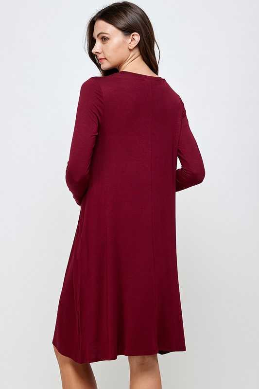 SALE! 24 CP-T  {Wish You Would}  Burgundy Leopard Detail Dress  PLUS SIZE XL 2X 3X