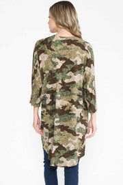 SALE!!  21 OT-X {Hide From Me} Olive Moss Camo Print Cardigan  PLUS SIZE XL 2X 3X