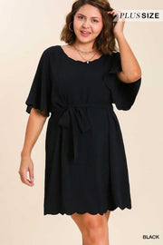 SALE!! 50 SSS-C {Sweet Sophisticate} Umgee Black Belted Dress PLUS SIZE XL 1X 2X