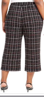 SALE!! BT-M  M-109 {Alfani} Art Blossom Plaid Culottes Retail $84.50 16W 18W 20W