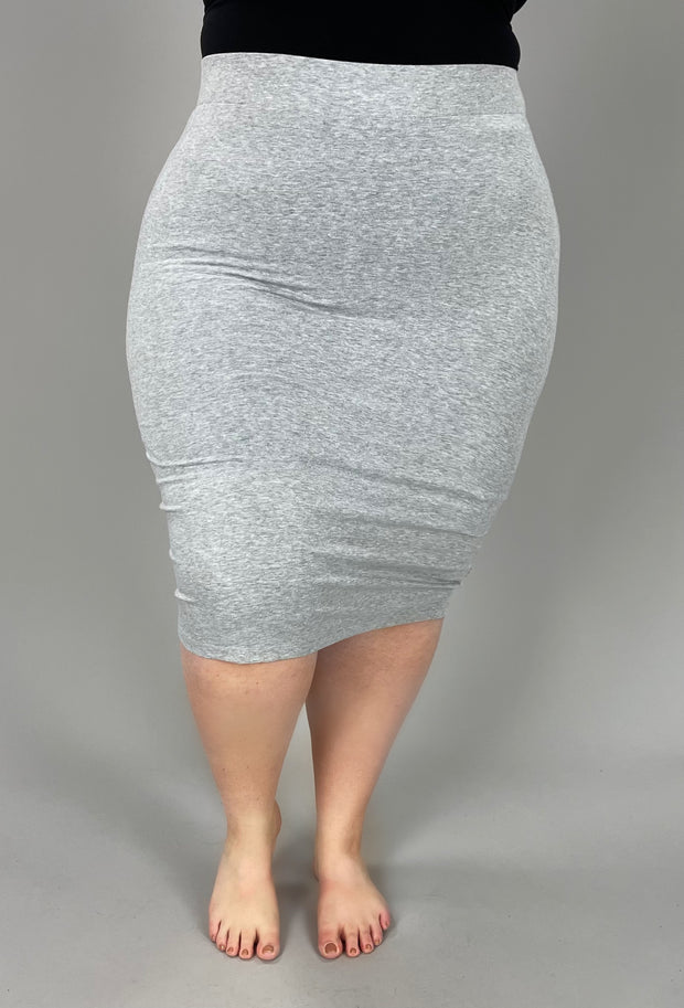 SALE!! BT-A {Comfy Look} Gray Stretch Pencil Skirt PLUS SIZE XL 2X 3X