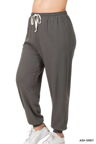 SALE!! LEG-S {Run After Me} Ash Grey Jogging Pants PLUS SIZE 1X 2X 3X