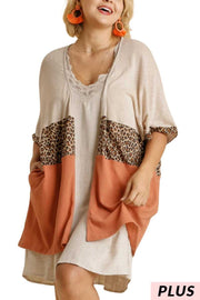 73 OT-B {Into The Wild} UMGEE Cardigan 3 Tiers Plus Size XL/1X 1X/2X