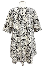 SALE!! 28 PSS {Need A Retreat} Taupe Dalmation Print Top EXTENDED PLUS SIZE 3X 4X 5X