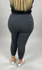 BT {Off Campus}  Charcoal Gray  Capri Legging Plus Size 1X 2X 3X