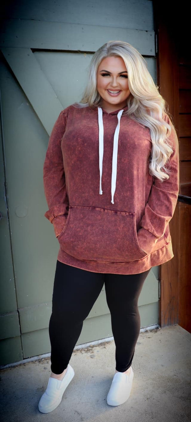 SALE!! HD-M {Bonfire Nights} Persimmon Mineral Wash Hoodie