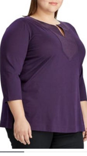 SALE!! SQ-A M-109  {Ralph Lauren} Plum Wine Tunic Retail $59.50 PLUS SIZE 3X