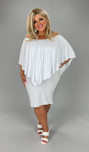 75 OS-A {The Randa} IVORY Off Shoulder Dress PLUS SIZE 1X 2X 3X