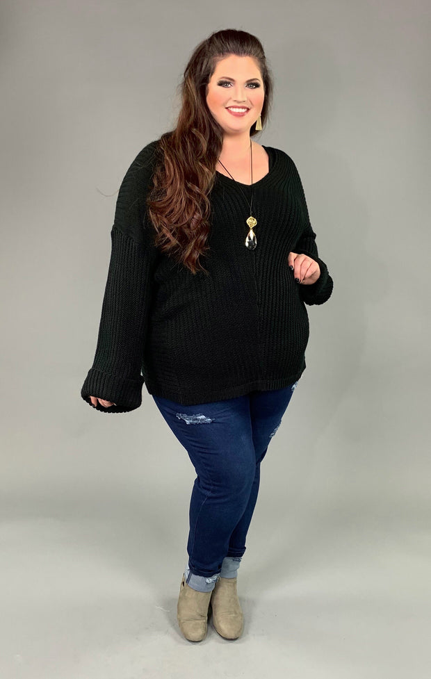 SALE!! SLS-C "Selfie Couture" Black ribbed Sweater