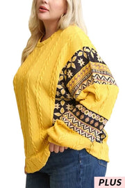 SALE!!  31 CP-A {Golden Child} Gold Textured Knit Top PLUS SIZE XL 1X 2X