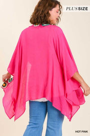 SALE!! 40 OT-A {Maybe Some Day} Umgee Hot Pink Kimono PLUS SIZE XL/1X  1X/2X